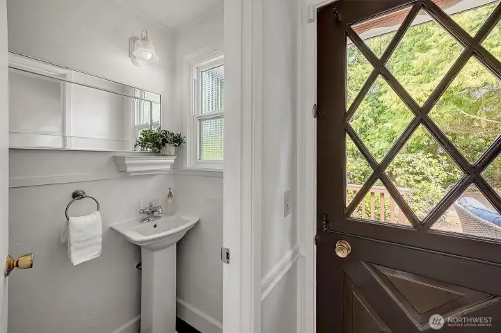 A powder room is on main level.