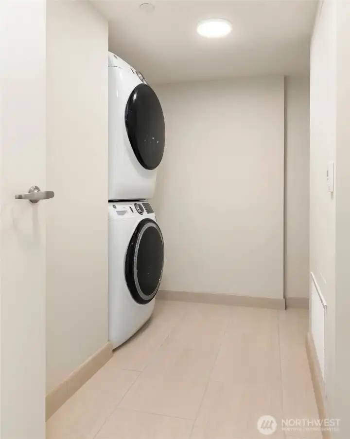 Generously sized laundry room