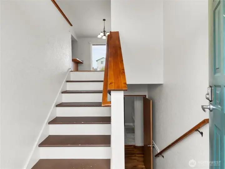 Split entry with access from garage/lower level or front door