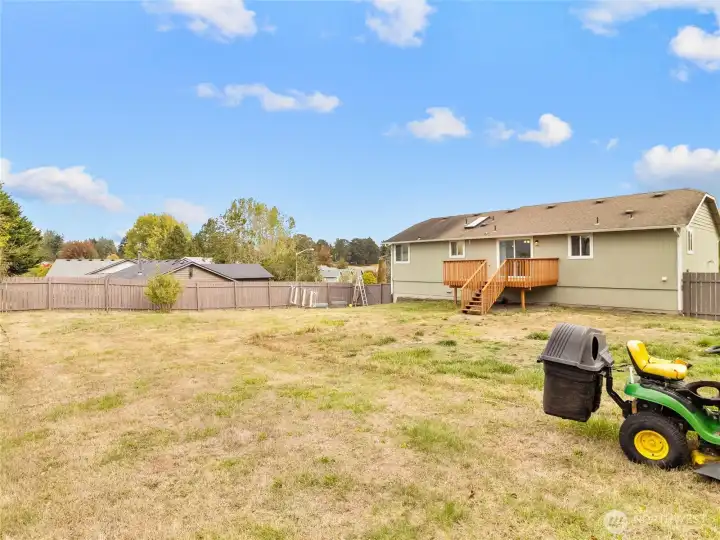 So large, you'll definitely want this riding lawn mower!