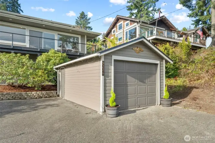 1 car Garage plus TONS of off street parking.