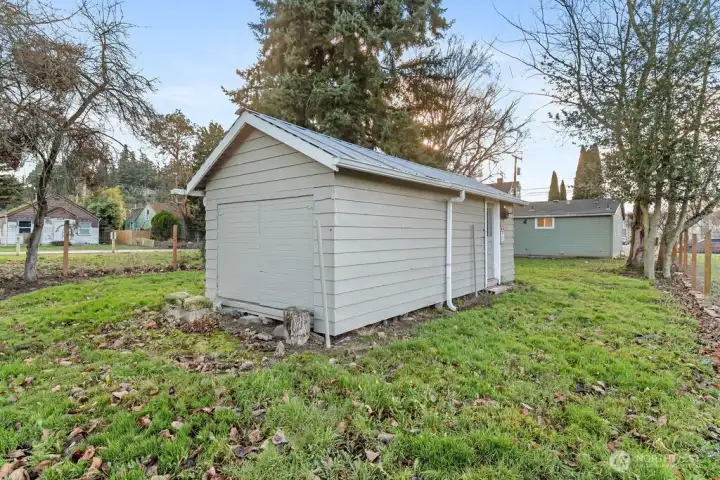 View from shed to home