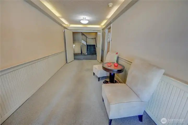 Main Lobby entrance to building. Main floor is floor 2 of building.