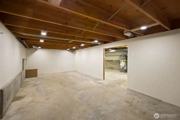 So many possibilities with the partially finished basement.