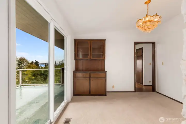 Formal dining space heading into the kitchen