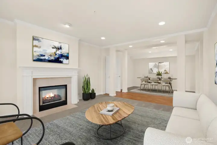 Living Room to Dining Room - Virtually Staged Living Room to Dining Room - Virtually Staged