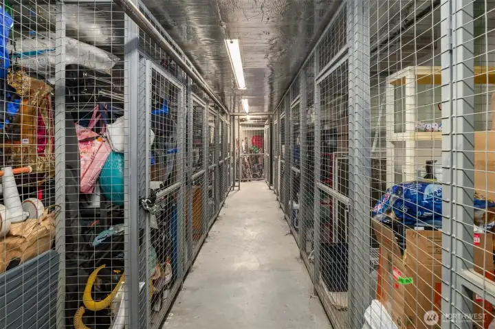 This unit offers two storage areas.
