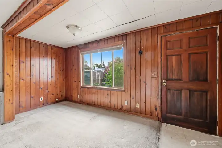 This living room window looks out to the front yard. This living room window looks out to the front yard.