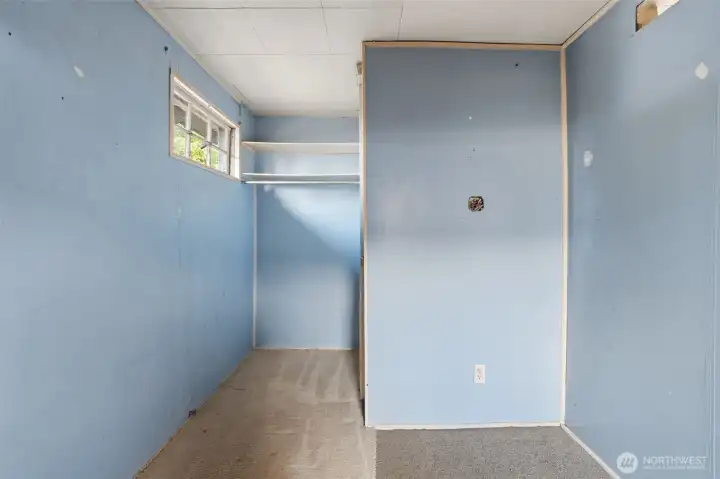This is the closet space in the bedroom. This is the closet space in the bedroom.