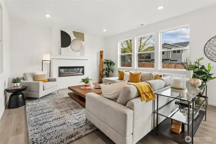 Open great room with lots of natural lighting. Open great room with lots of natural lighting.