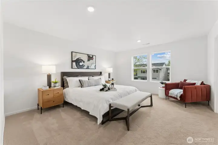 Primary bedroom big enough for a king or cali king bed. Primary bedroom big enough for a king or cali king bed.
