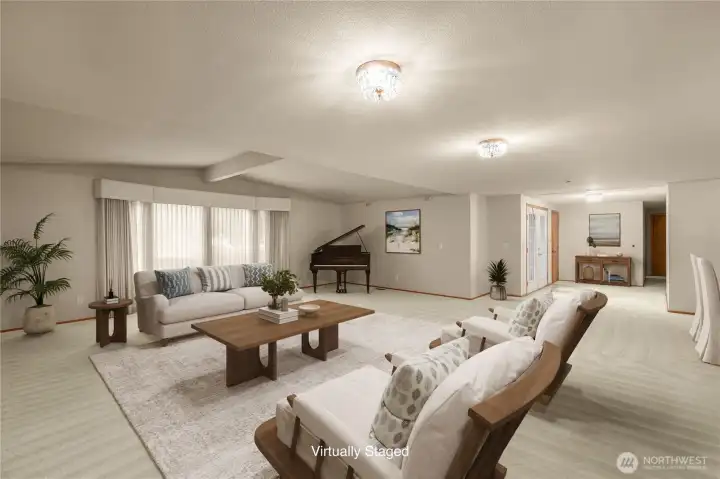 Virtually Staged living area.