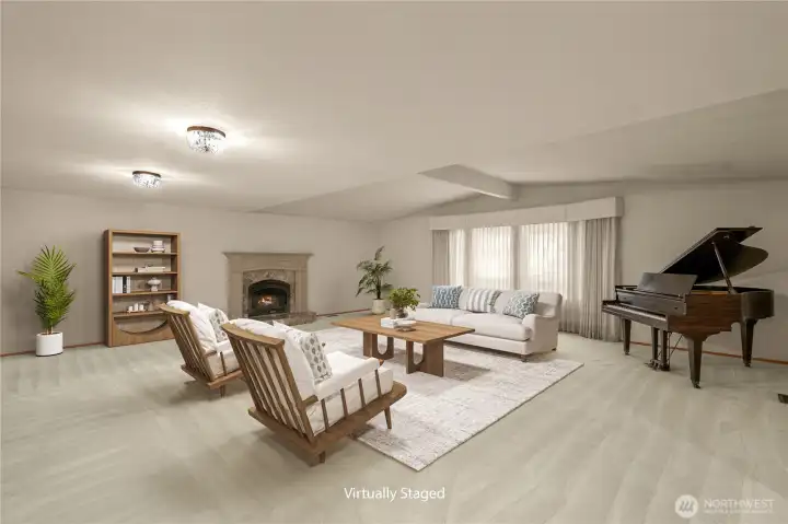Virtually Staged living area.