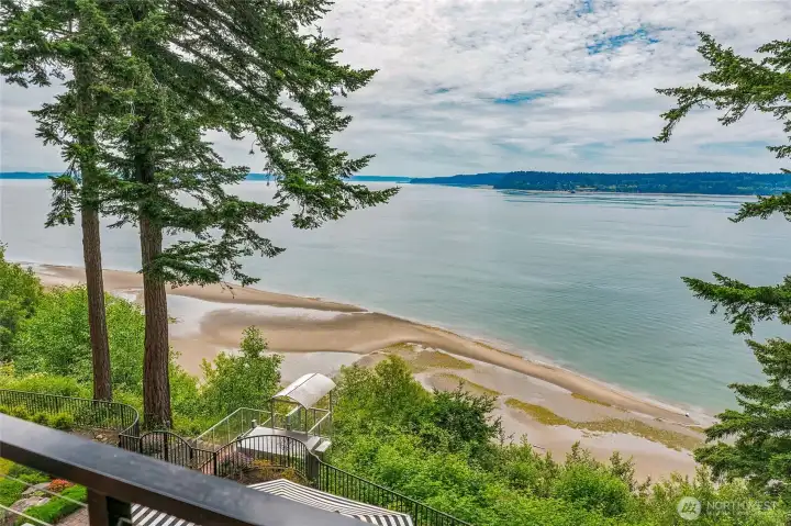 View of the beach from the 3rd floor balcony