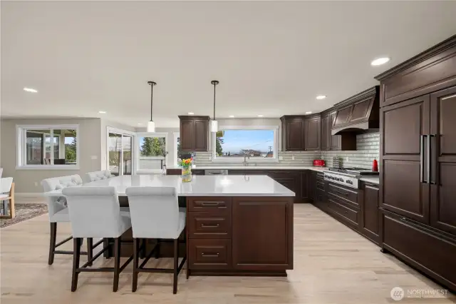Countertop depth side-by-side refrigerator