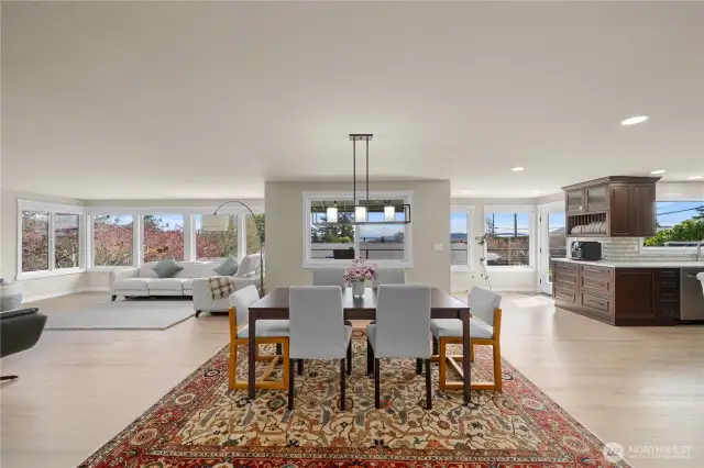 Open concept entertaining area