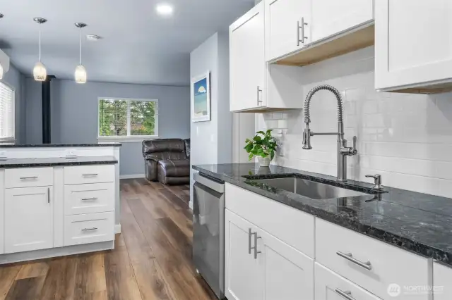 All appliances come with the home! Including washer and dryer in convenient laundry closet.