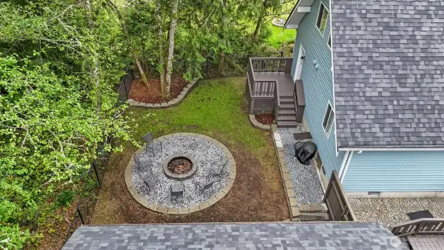Meticulously maintained exterior. Property lines extend beyond the fully fenced yard, perfect for your four legged friends.