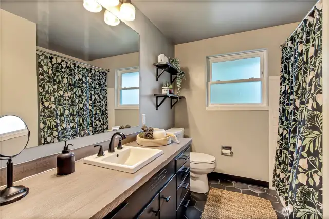 Bathroom with Updated Tile.