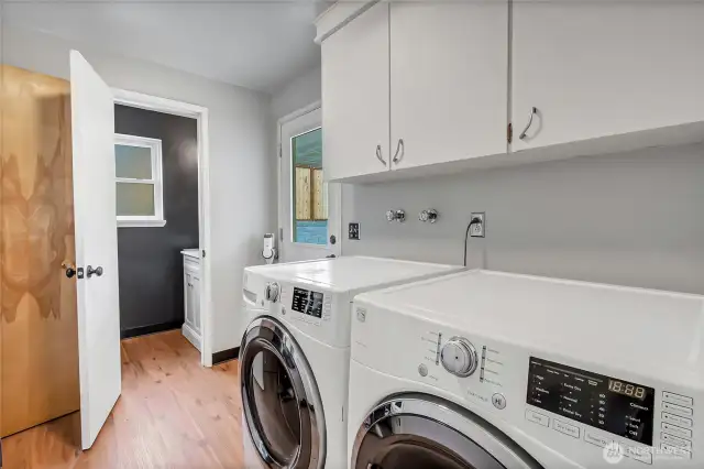 Large Laundry Room. Washer/Dryer Stay.
