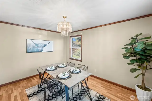 Elegant formal dining room.