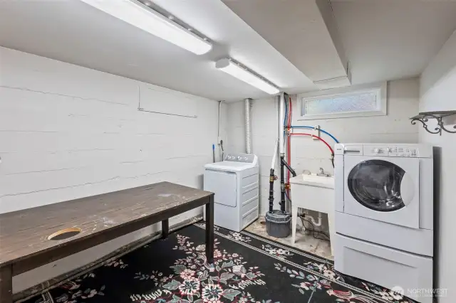 Spacious laundry/utility area.