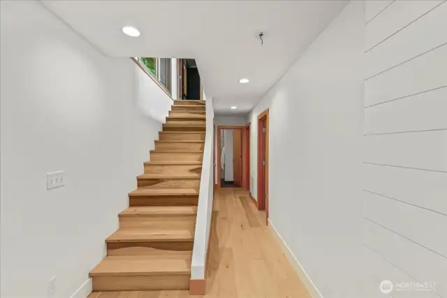 Custom built square-edge staircase