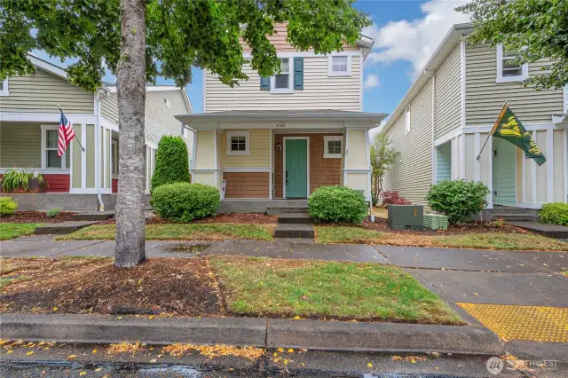 Front landscaping is paid by the hoa, lots of street parking in addition to the two car garage