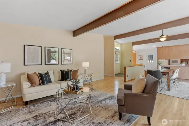 Open layout fabulous for entertaining! Huge bonus room on lower level too.