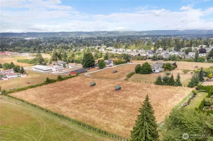 From west end of parcel looking East