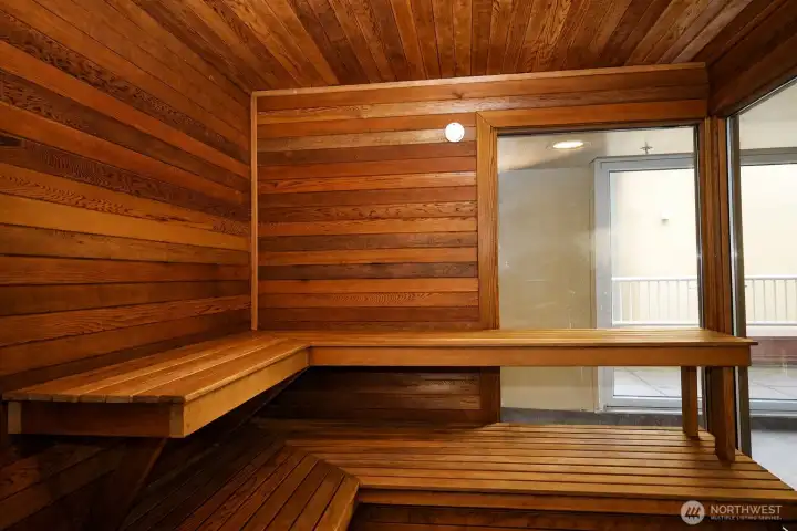 Sauna located on 2nd floor