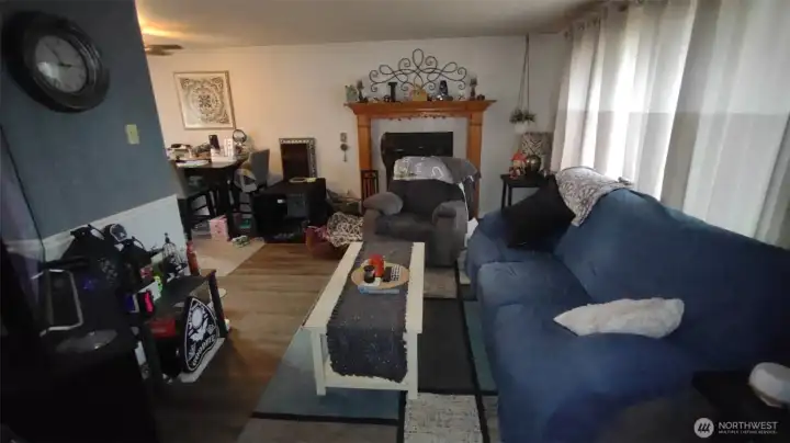 Living Room with a fireplace for the cold winter nightd