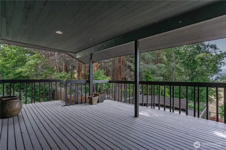 Large covered deck