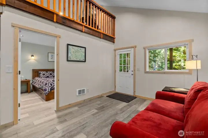 Looking into Primary bedroom on main level.