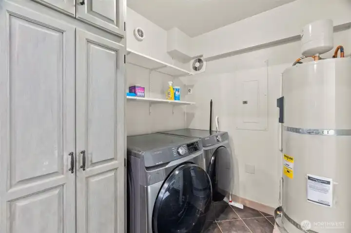 Washer and Dryer stay.