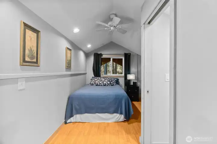 Upstairs extra room is currently used as a bedroom.