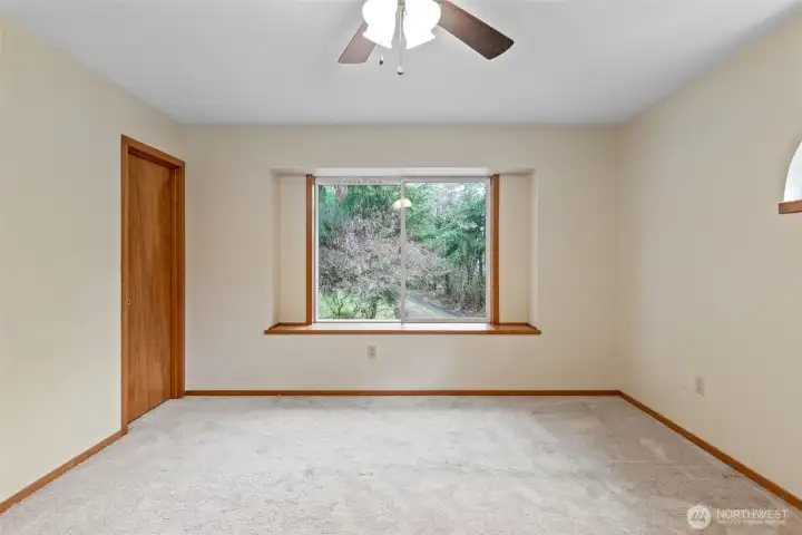 spacious primary bedroom