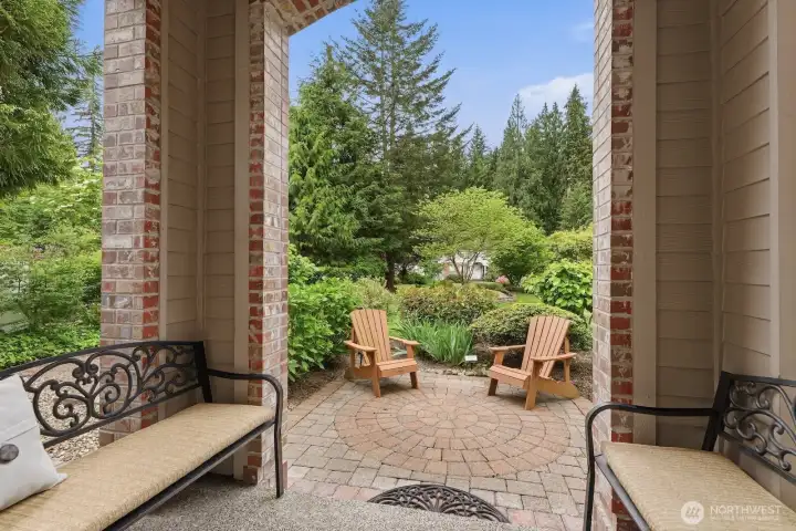 Covered front entry. Covered front entry.