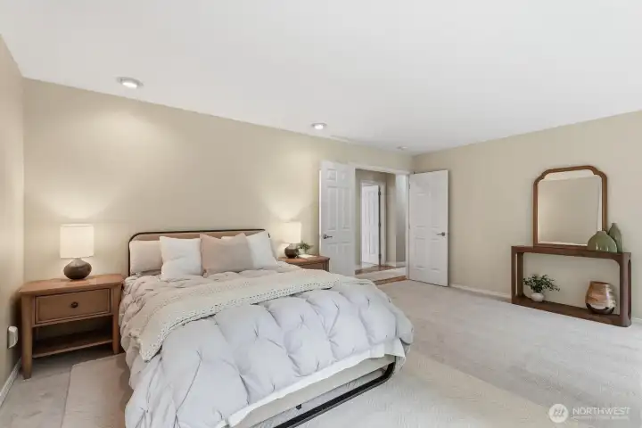 Upstairs are the 4 bedrooms, spacious primary suite with a sitting area. Upstairs are the 4 bedrooms, spacious primary suite with a sitting area.