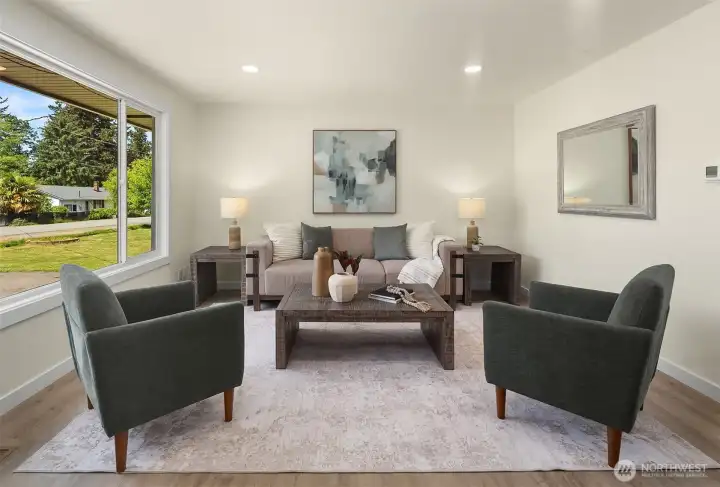 Bright living room.