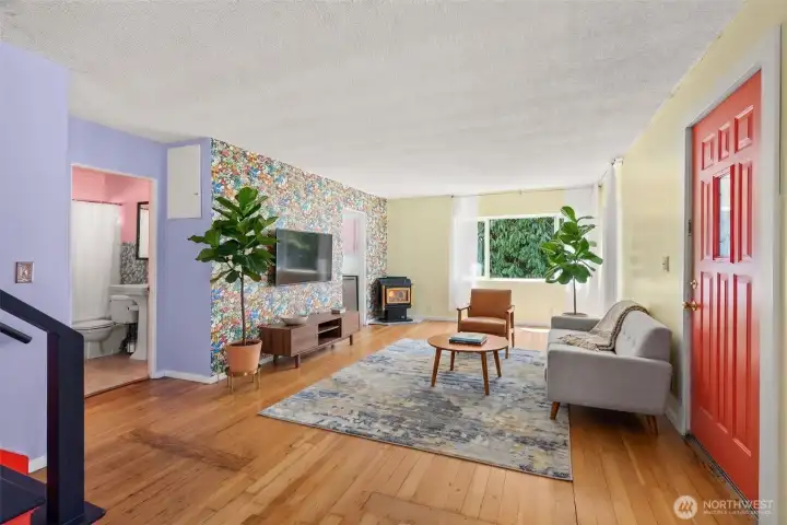 Virtually Staged Living Room.