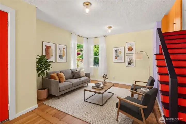 Virtually Staged Living Room.