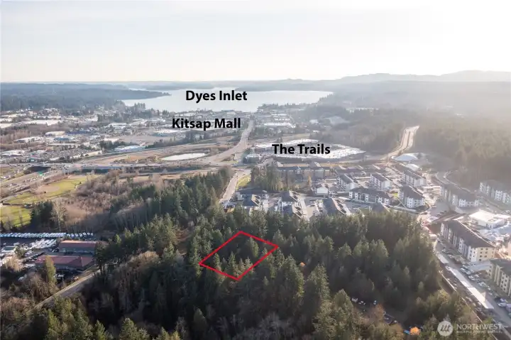 Shopping and food at the Trails and Kitsap Mall and in Silverdale.  Easy Freeway access