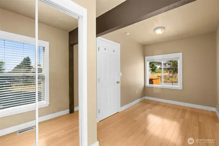 Primary Closet Space (view from bathroom)