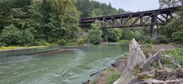 View of nearby access to Nisqually River fishing.