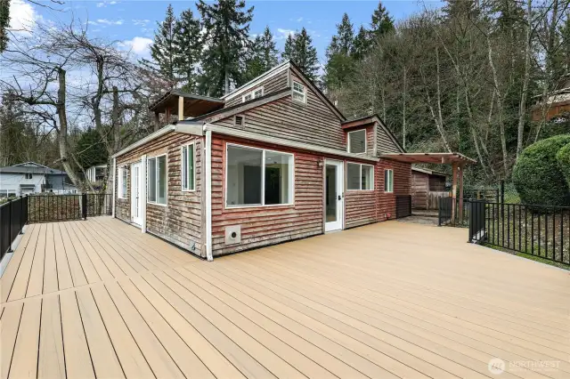 large exterior deck