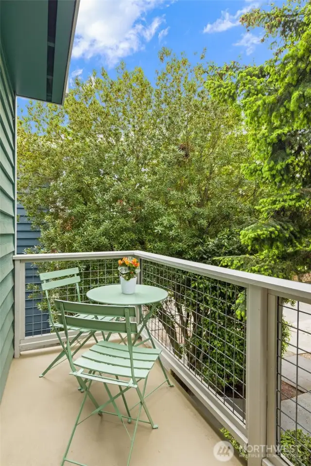 The mature trees outside this home provide such a beautiful setting and so much lush privacy to enjoy