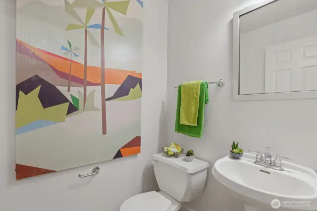 This main floor bathroom offers great convenience and ease for daily life.