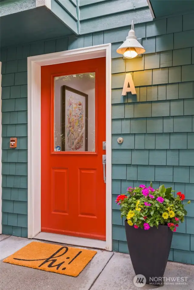 Bright and cheery with fresh paint, feel welcomed by this delightful entry.