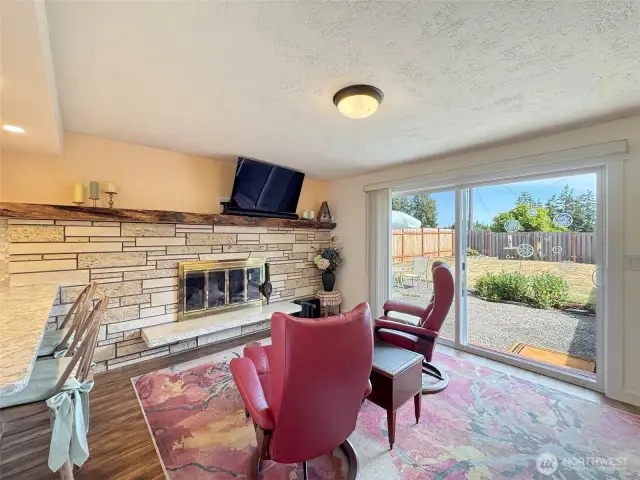 Family Room Leads to Backyard, Garage & Carport
